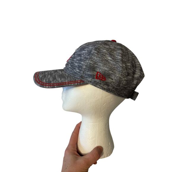 Anaheim Los Angeles Angels MLB Baseball 9Twenty Women Gray Red Hat Strap Back - Picture 2 of 7